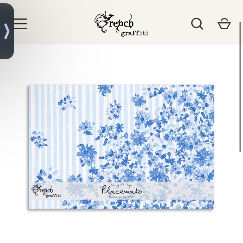 Blue Floral Placemats